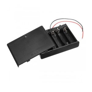 4 x AA Battery Holder Box with 9V Battery Buckle without Cover （Back-to-Back）