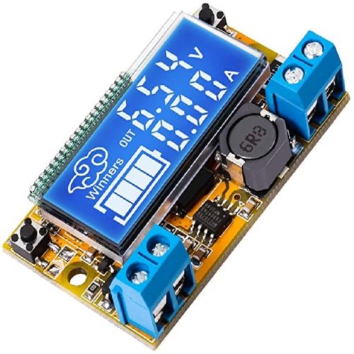 Dual Display 3A DC-DC 5-23V To 0-16.5V Step Down Power Supply Buck Converter Adjustable LCD Step- down Voltage Regulator With Case