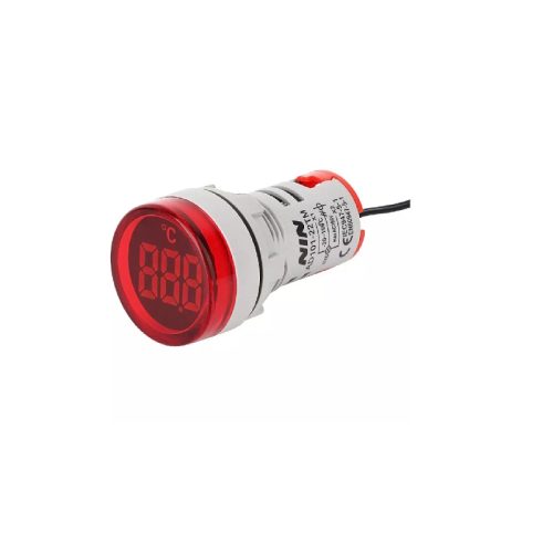 Red -20~199℃ 22mm AD16-22TM(AD101-22TM) Round LED Temperature Indicator Light
