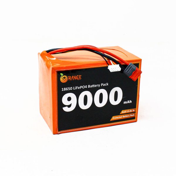 Orange IFR 18650 12.8V 9000mAh 3C 4S6P LiFePO4 Battery Pack