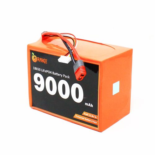 Orange IFR 18650 12.8V 9000mAh 3C 4S6P LiFePO4 Battery Pack