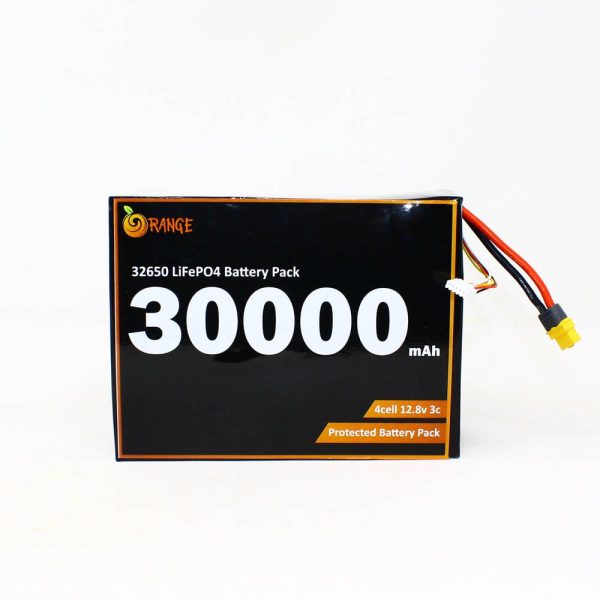 Orange IFR 32650 12.8V 30000mAh 3C 4S5P LiFePO4 Battery Pack