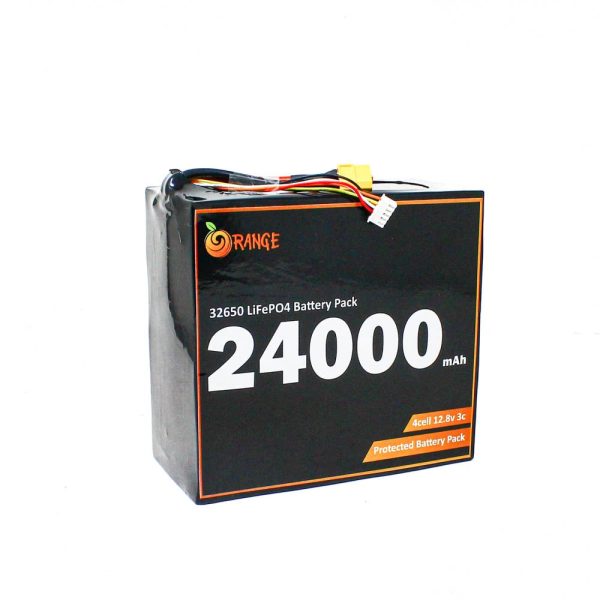 Orange IFR 32650 12.8V 24000mAh 3C 4S4P LiFePO4 Battery Pack