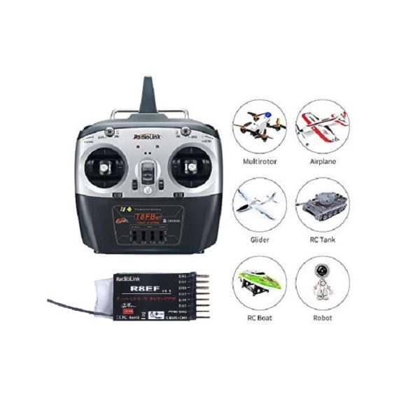 Radiolink T8FB 2.4GHz 8 Channels RC Remote Transmitter with Receiver R8EF Dual Stick Controller