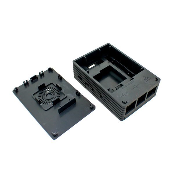 Raspberry 4B Black Injection Molding Premium Case Supporting 3007 Fans