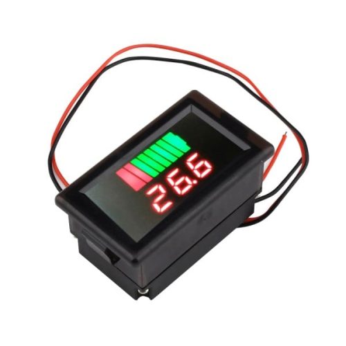 Red 72V Dual Display Automatic Identification Waterproof Voltage Meter