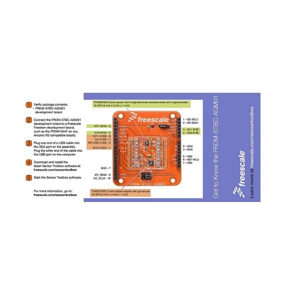 NXP Daughter Board, Sensor Toolbox Shield Board, 3-axis Gyroscope, 6-axis Accelerometer/Magnetometer