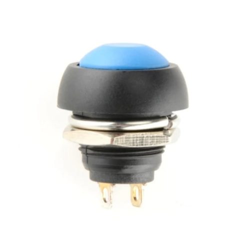 Blue Waterproof PBS-33B 12MM 2PIN Self-Reset Mini Round Push Button