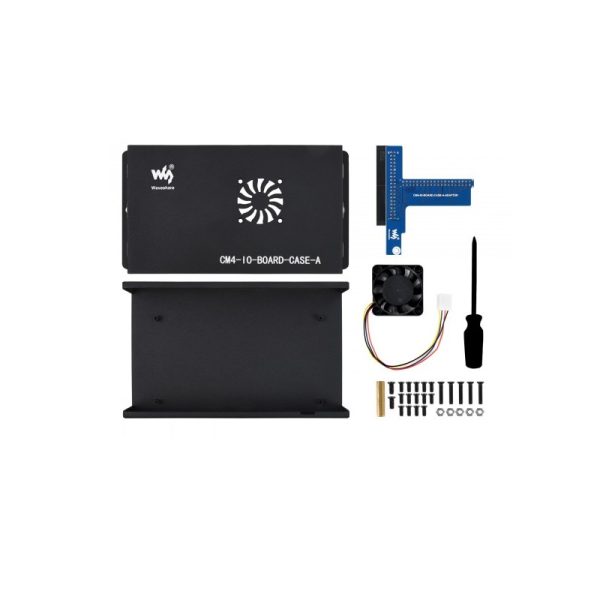 Waveshare Metal Box (A) for Raspberry Pi Compute Module 4 IO Board with Cooling Fan