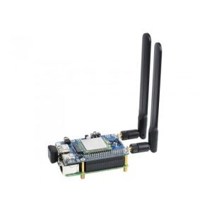 Waveshare EM06-E LTE Cat-6 HAT for Raspberry Pi, Dual Antennas LTE-A, Multi Regions Multi Band, GNSS