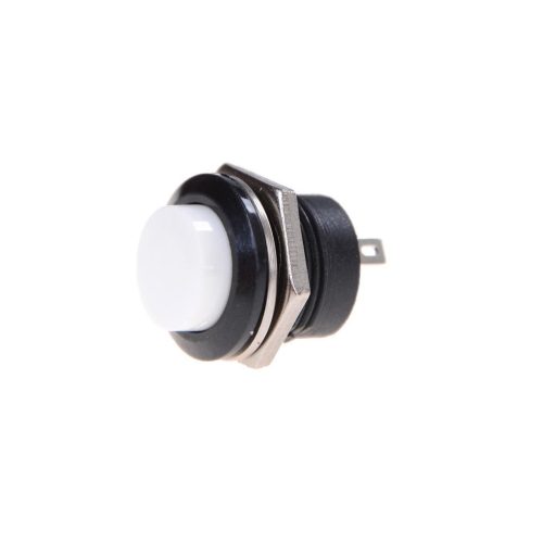 White R13-507 16MM 2PIN Momentary Self-Reset Round Cap Push Button Switch