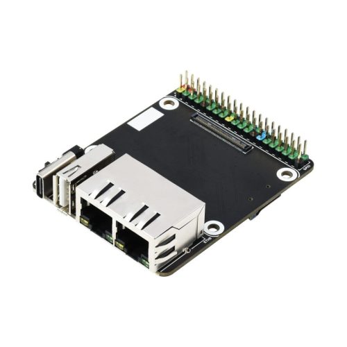Waveshare Mini Dual Gigabit Ethernet Base Board Designed for Raspberry Pi Compute Module 4