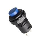 Blue PBS-11B 12MM 2PIN Momentary Self-Reset Round Plastic Push Button Switch