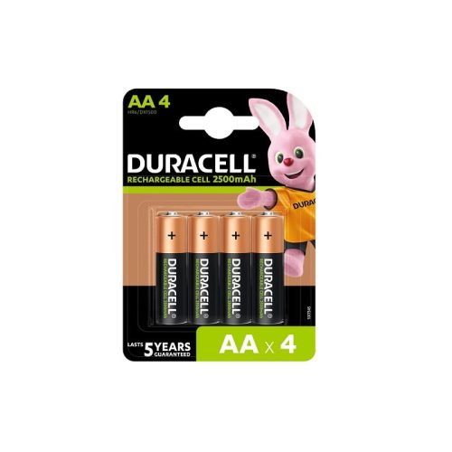 Duracell Rechargeable Batteries AA 2500mAh (Pack of 4)