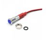 Blue 10-24V 6mm LED Metal Indicator Light with 15CM Cable