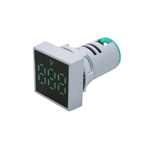 Green AC60-500V 22mm AD16-22FSV Square Frosted Surface LED Voltmeter Indicator Light