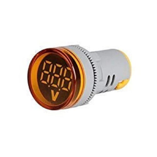 Yellow AC60-500V 22mm AD16-22DSV digital voltmeter Indicator with Big Digital Tube