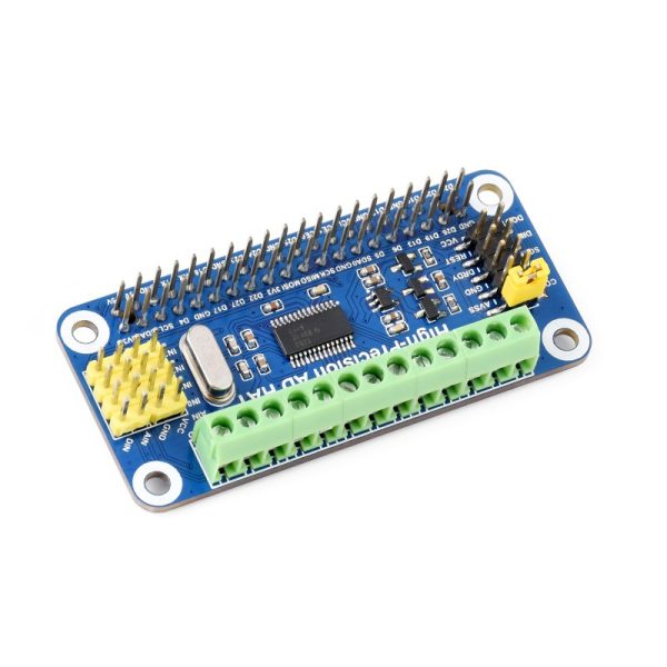 Waveshare High-Precision AD HAT For Raspberry Pi, ADS1263 10-Ch 32-Bit ADC