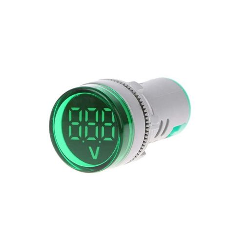 Green AC60-500V 22mm AD16-22DSV digital voltmeter Indicator with Big Digital Tube