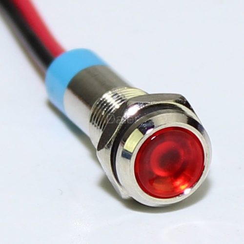 Red 3-9V 12mm LED Metal Indicator Light