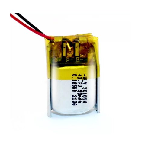 50 mAh 3.7V single cell Rechargeable LiPo Battery