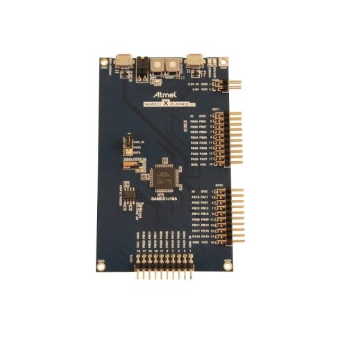 MICROCHIP ATSAMD21-XPRO Evaluation Kit, SAM D21 ARM® Cortex®-M0+ MCU, On-Board Debugger