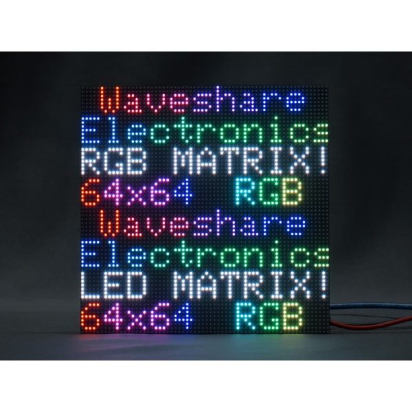 Waveshare Flexible RGB full-color LED matrix panel, 2.5mm Pitch, 96×48 pixels, adjustable brightness and bendable PCB