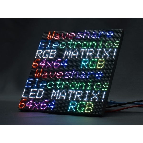 Waveshare Flexible RGB full-color LED matrix panel, 2.5mm Pitch, 96×48 pixels, adjustable brightness and bendable PCB