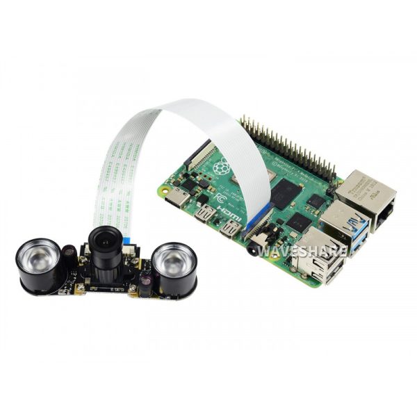 Waveshare RPi Camera (F), Supports Night Vision, Adjustable-Focus