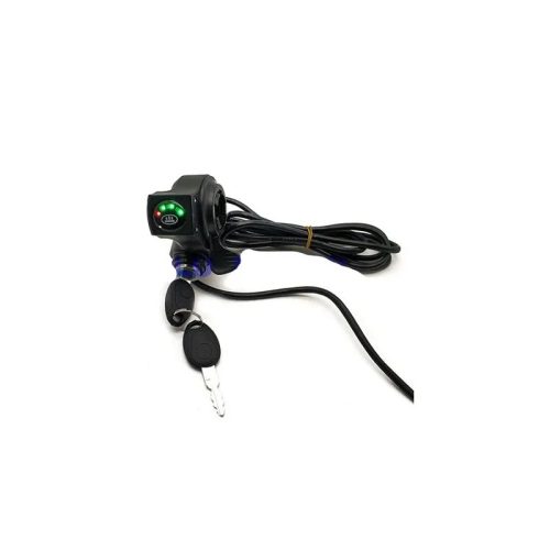 Electric scooter digital thumb throttle with voltage display and lock