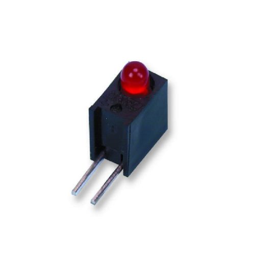 3MM Single Hole LED Light Holder with Red led Light (Pack of 10)