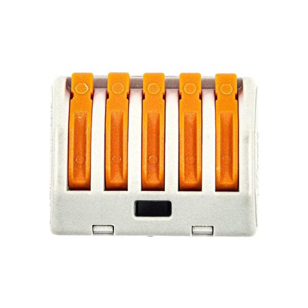 PCT-215 0.08-2.5mm 5 Pole Wire Connector Terminal Block with Spring Lock Lever for Cable Connection