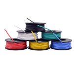 Plusivo 18AWG Hook up Wire Kit – 600V Pre-Tinned Stranded Silicon Wire of 6 Colors x 5M