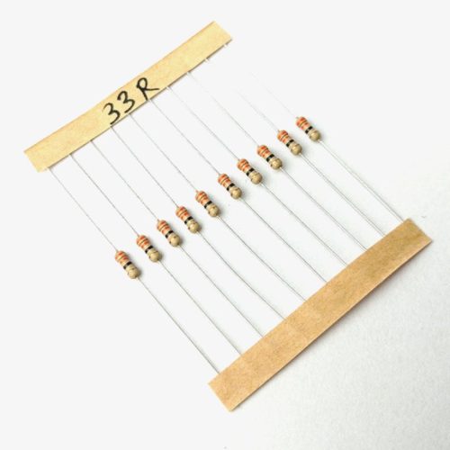 33 ohm, 1/4 Watt Resistor with 5% tolerance (Pack of 10)