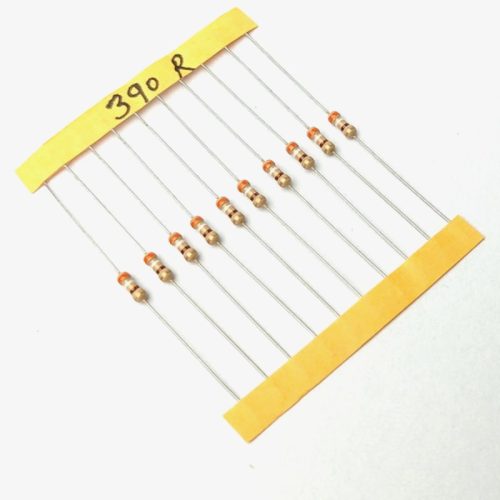 390 ohm, 1/4 Watt Resistor with 5% tolerance (Pack of 10)