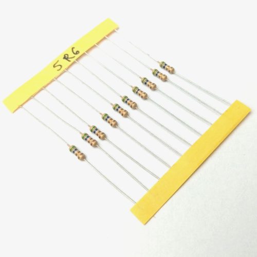 5.6 ohm, 1/4 Watt Resistor with 5% tolerance (Pack of 10)