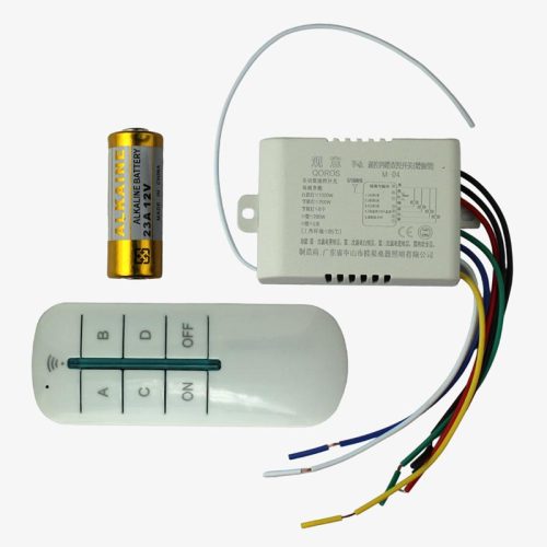 4 Channel wireless Digital Remote Control Light Switch 220V 4 ways 1000W