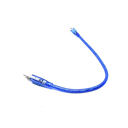 Blue Short USB 2.0 A Male To Mini 5 Pin B Male Data Charging Cable 30cm (Mini USB Cable)