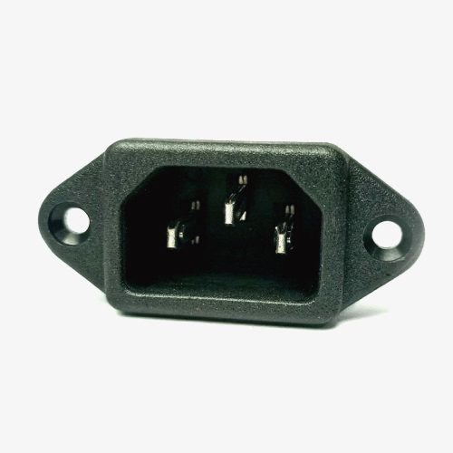 3-Pin Male Panel Mount AC Power Supply Socket – 10A 250V