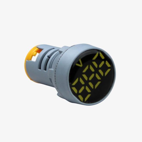 Sibass AD16-22DSV AC Voltmeter Display Round Yellow 22mm (60 to 500 VAC)