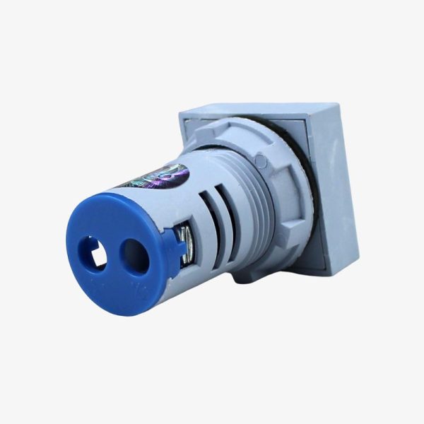 SIBASS AD16-22FSV AC Voltmeter Display Square Blue 22mm (60 to 500 VAC)