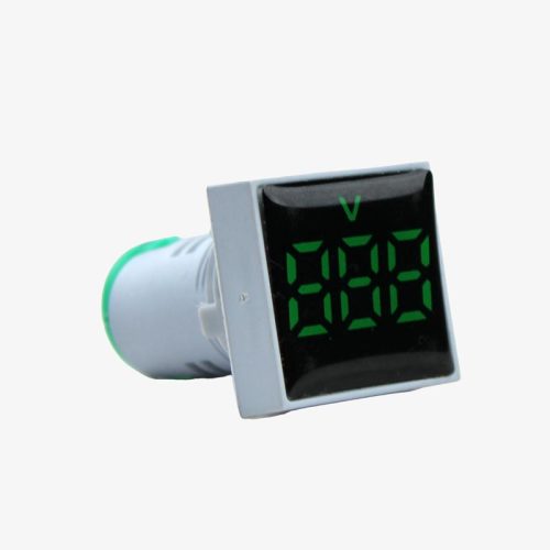 AD16-22DSV AC Voltmeter Display Square Green 22mm (60 to 500 VAC)