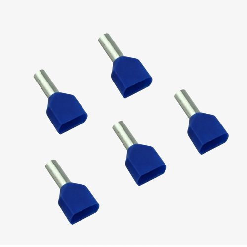 2.5 sqmm Twin Insulated Terminal Ferrule End Lug (Pack of 5) Crimp Wire Lugs/End Sealing Lugs/Crimp Connectors/Tubular Lugs