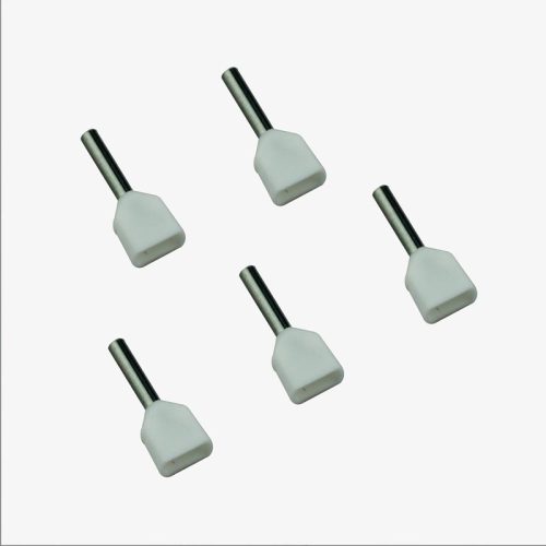 0.5 sqmm Twin Insulated Terminal Ferrule End Lug (Pack of 5) Crimp Wire Lugs/End Sealing Lugs/Crimp Connectors/Tubular Lugs