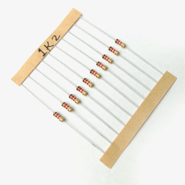 1.2K ohm,  1/4 Watt Resistor with 5% tolerance (Pack of 10)