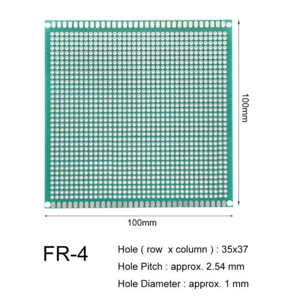 10 x 10 cm Universal PCB Prototype Board Single-Sided 2.54mm Hole Pitch