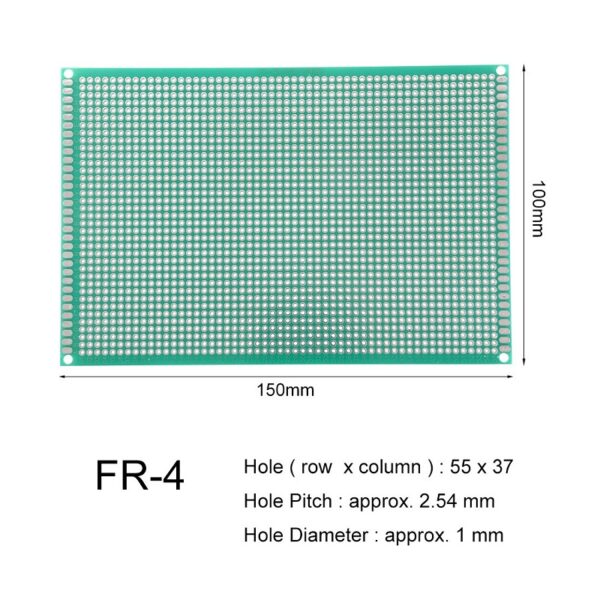 10 x 15 cm Universal PCB Prototype Board Single-Sided 2.54mm Hole Pitch