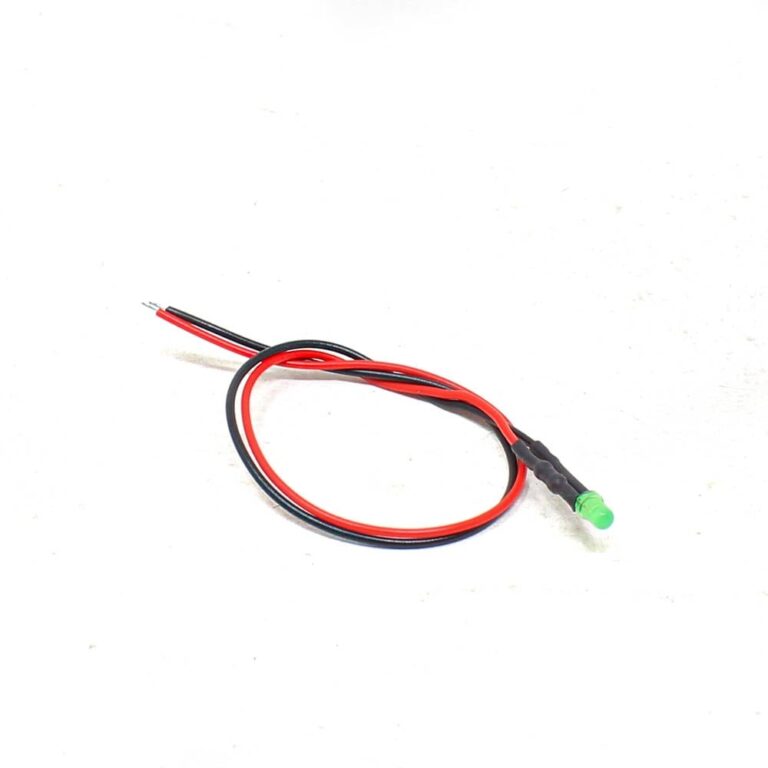 Robozar 17 12 18V 8MM Green LED Indicator Light with 20CMCable Pack of 5 2