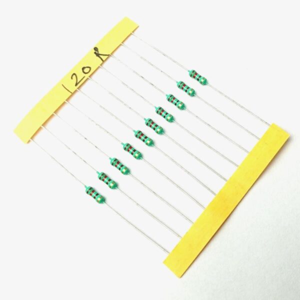 120 ohm,  1/4 Watt Resistor with 5% tolerance (Pack of 10)