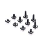 200PCS 6mm Light Push Button Switch Kit (10 Shaft size)